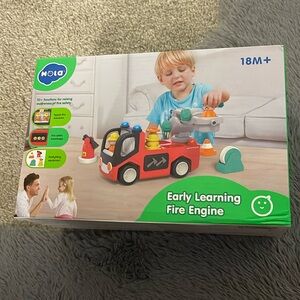 Musical Fire Truck, Edu. Learning w/ Firefighting Tools/Music/Light - 18M+